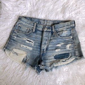 American Eagle Hi Rise Festival jean shorts
